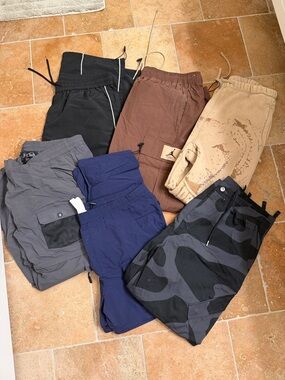 Men’s 2xl bundle some new some worn once. Jordan brand, kiy studio, paper plane